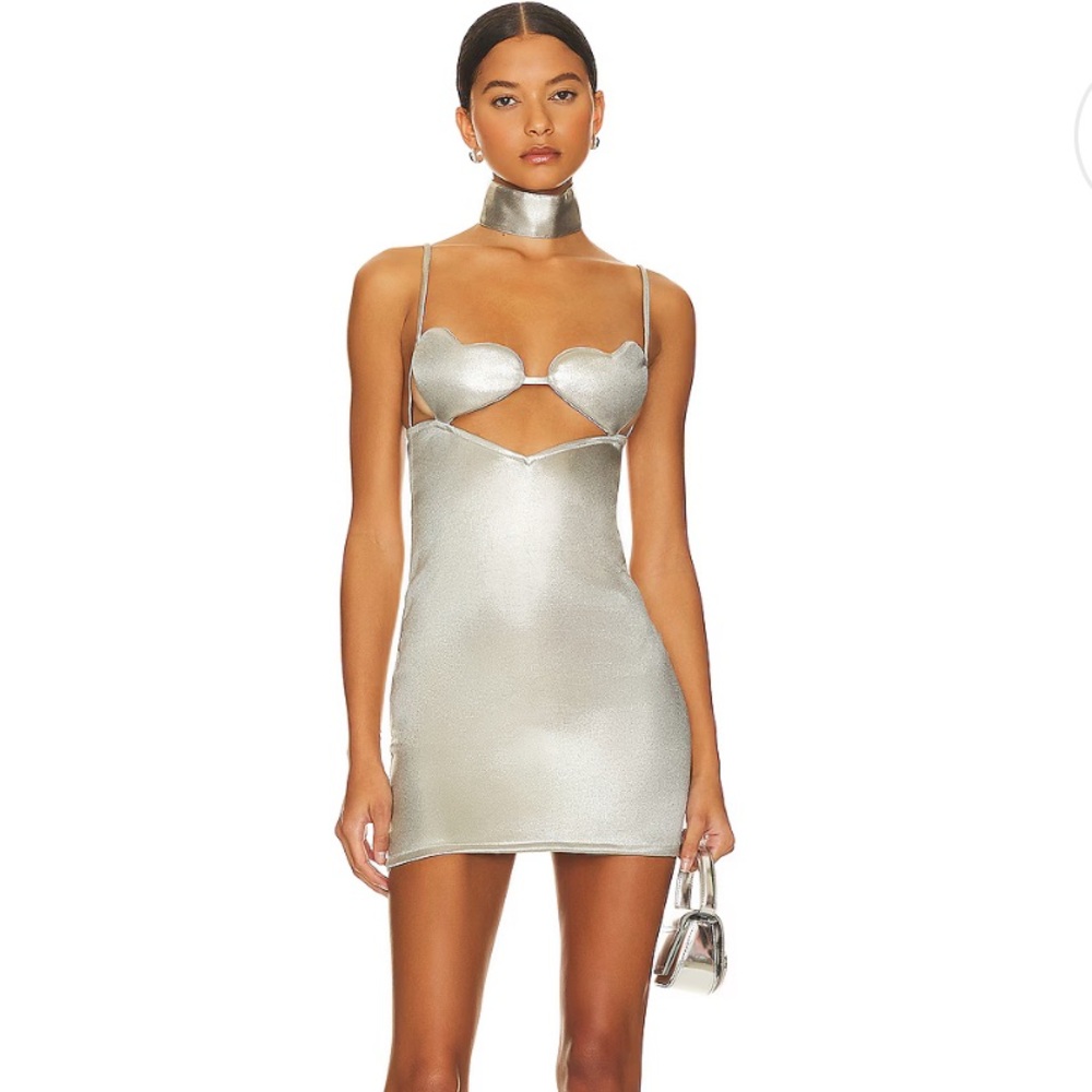 Silver Mini Dress